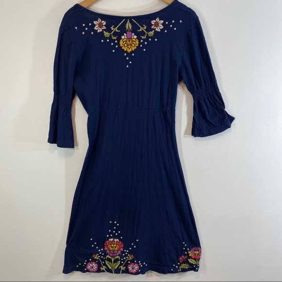Johnny Was JWLA embroidery Boho Floral Flare Dress - Picture 5 of 7